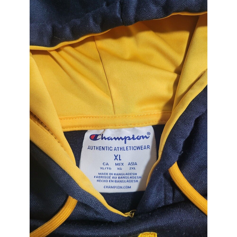 West Virginia Mountaineers Hoodie Mens XL Blue NCAA Football Champion Pullover - Picture 3 of 9